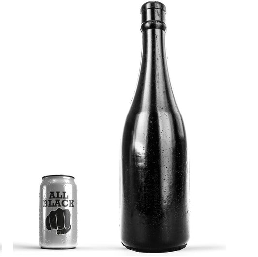 ALL BLACK plug anal forma botella champagne 39.5cm