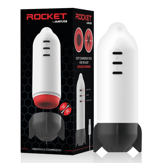 Masturbador Jamyjob Rocket: tecnología de compresión suave y vibración
