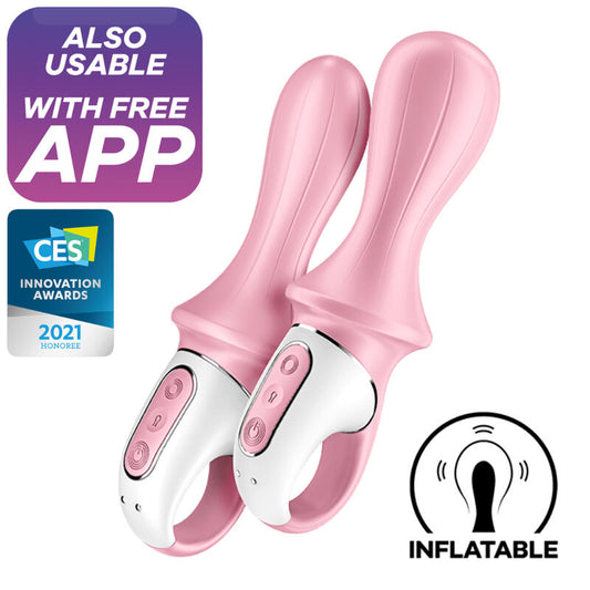 Satisfyer Air Pump Booty 5+ Vibrador Anal Inflable, Rosa
