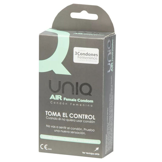 Condones para mujer sin látex UNIQ AIR - paquete de 3