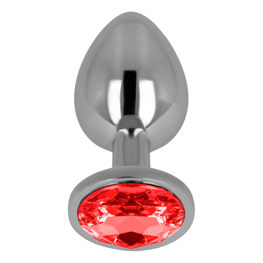 Ohmama plug anal metal rojo 7 cm