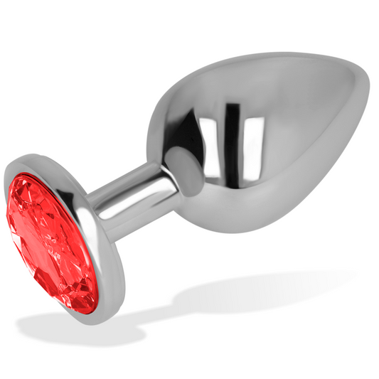 Ohmama plug anal de metal, rojo 9 cm