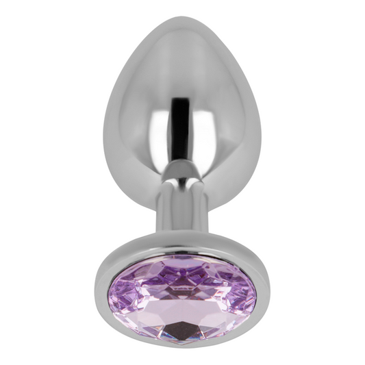 Ohmama plug anal violeta 9 cm - aluminio, compatible con lubricante