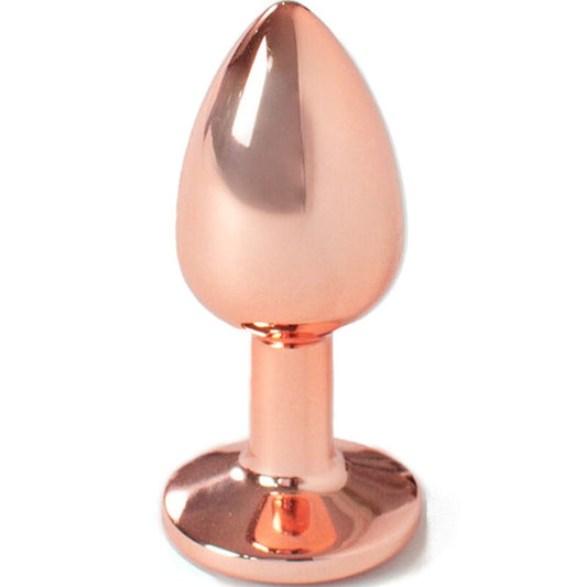 Secret Play plug anal de metal oro rosa 7 cm