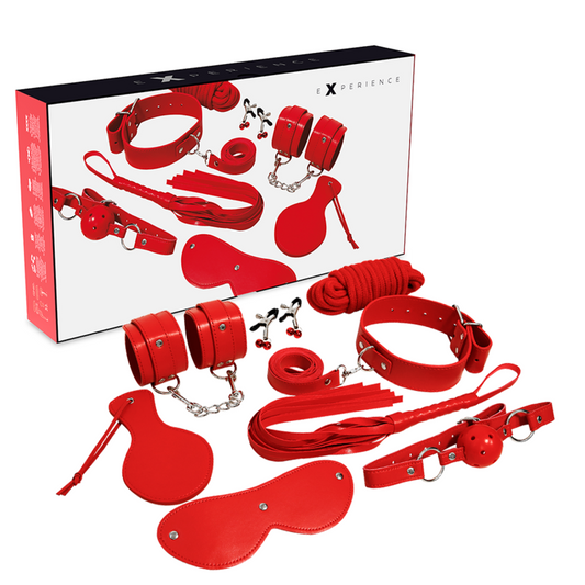 BDSM Fetish Kit Red Series - set de bondage para principiantes y usuarios avanzados