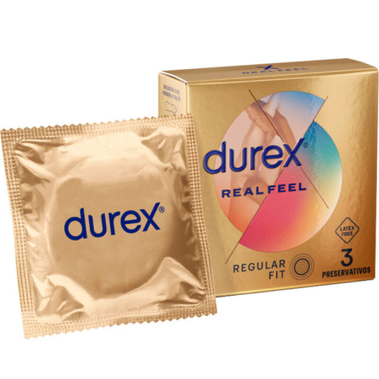 Condones Durex Real Feel: sin látex, cerca de la piel, seguros