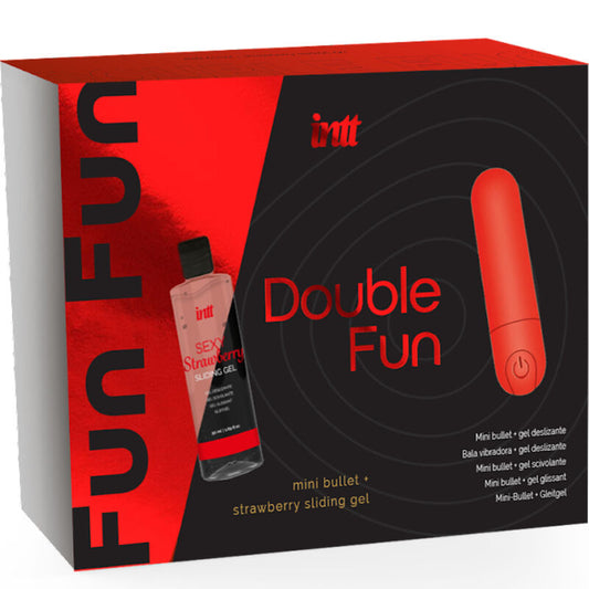 INTT Double Fun Kit: Bola Vibratoria y Gel de Masaje Fresa