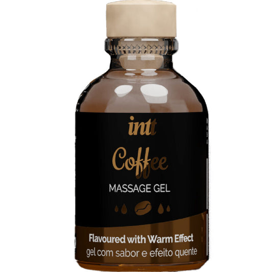 Gel de masaje de café INTT con efecto calor.