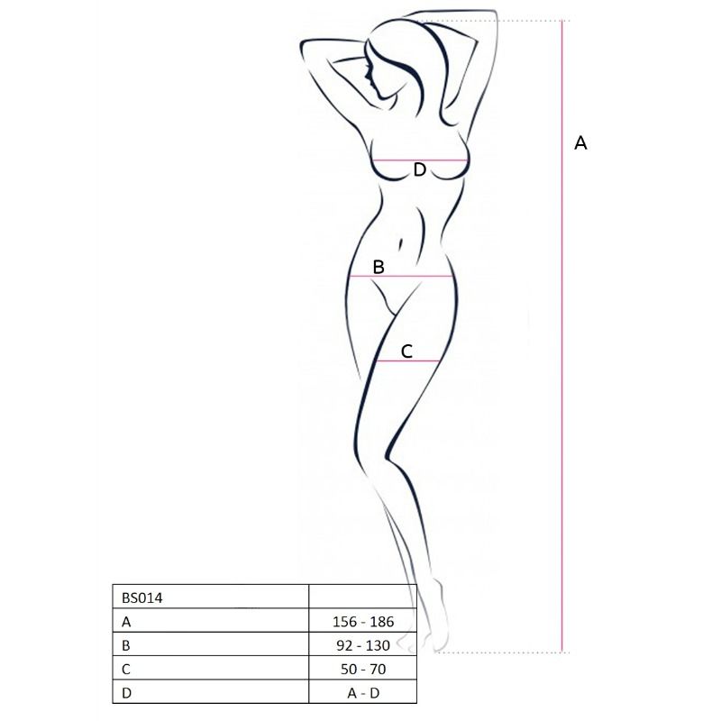 PASSION WOMAN BS014 BODYSTOCKING WHITE ONE GRÖSSE