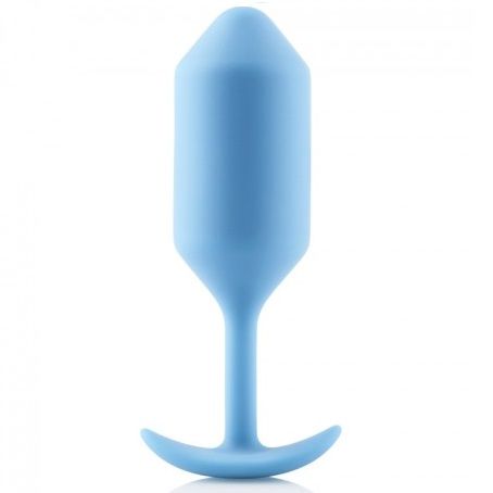 B-Vibe Snug Plug Anal 3 - Azul Cielo - Plug de silicona con peso