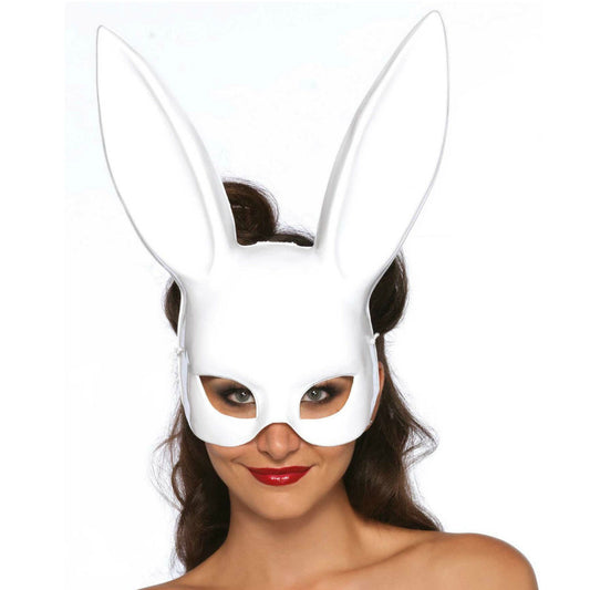 Máscara de Conejo Bondage Blanca | Accesorio misterioso