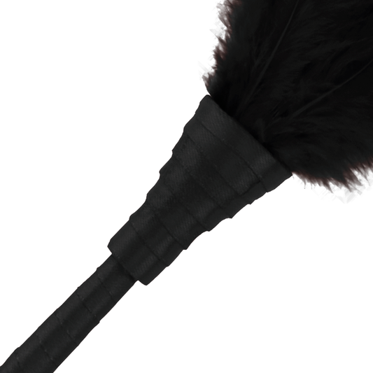 Dark Black Feather Lux - Pluma sensual para sensaciones eróticas
