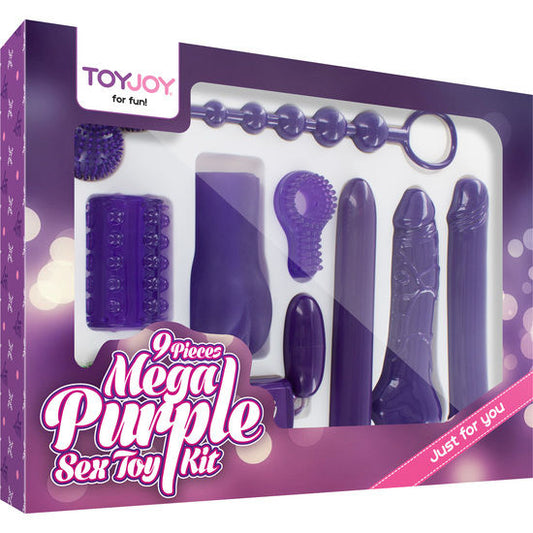 Just For You Mega Purple Sex Toy Kit - Juego definitivo de 9 piezas