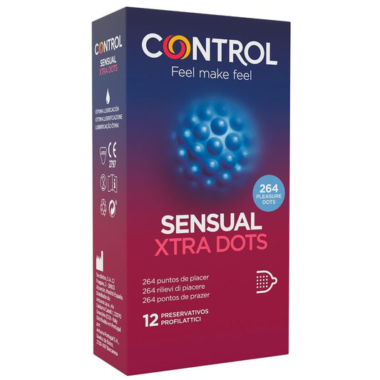 Preservativos CONTROL XTRA DOTS 12 UDS - 264 puntos de placer
