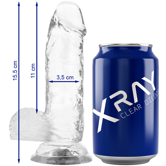 XRAY Consolador Realista Transparente 15.5cm - Placer claro
