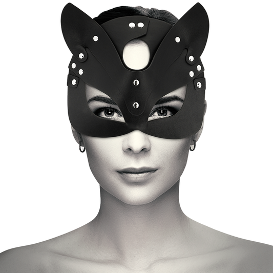 Coquette Chic Desire Máscara de cuero con orejas de gato